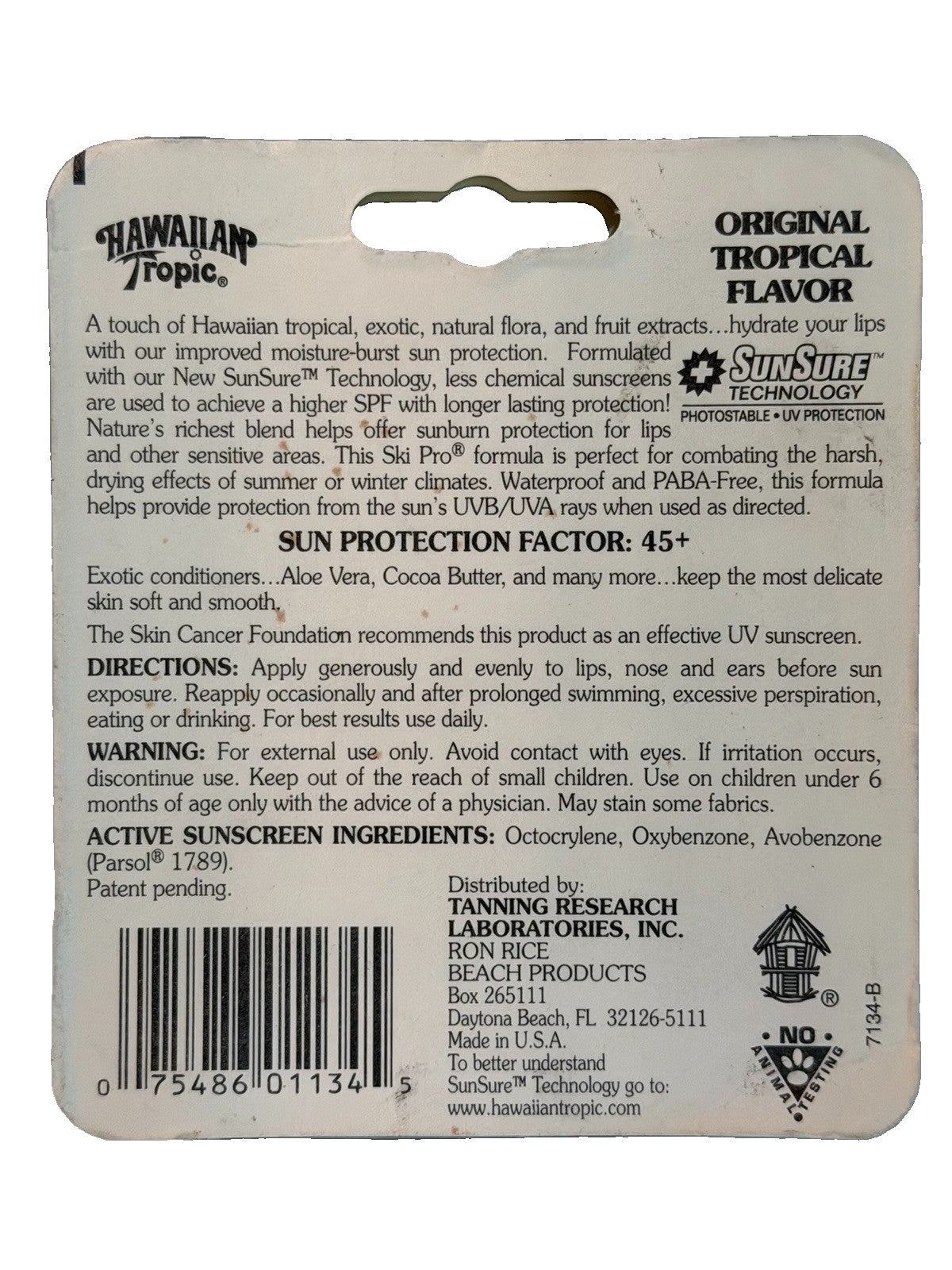 Sunblock Lip Balm with Aloe & Vanilla Mint SPF 45 - 1.4 oz