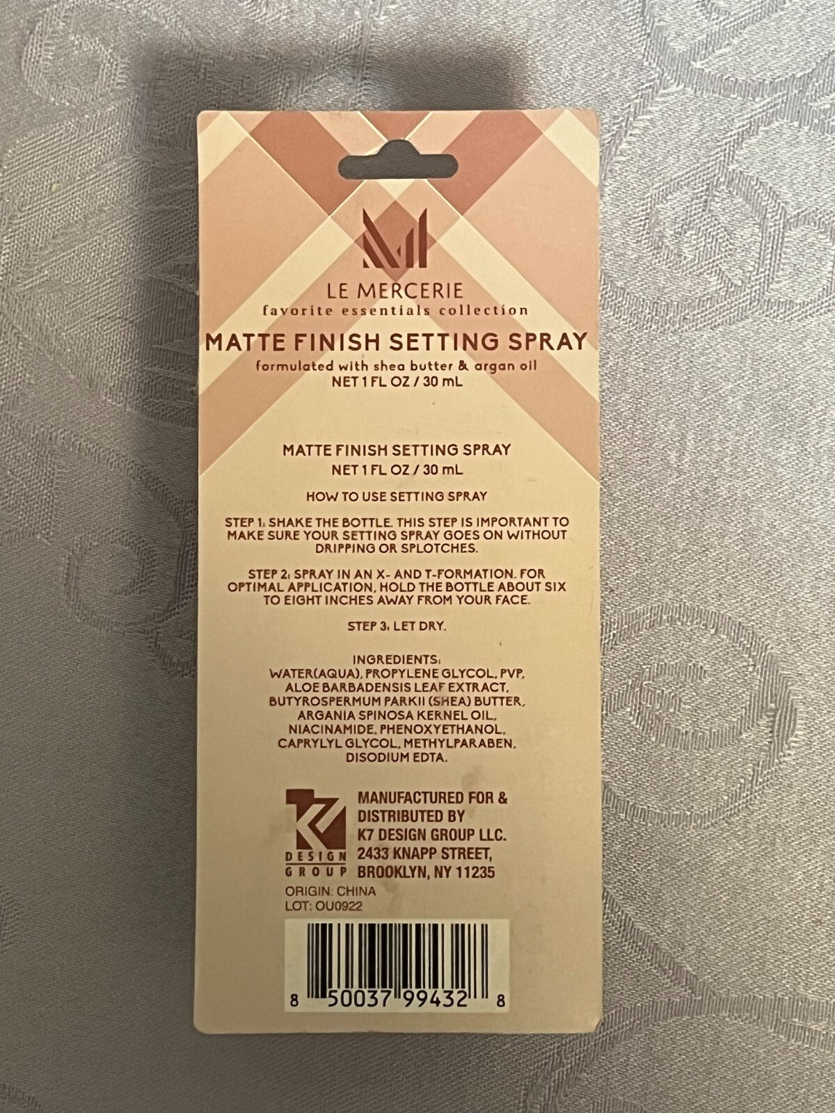 Shea Butter Argan Oil Matte Setting Spray 1oz/30ml - Hydrating Finish