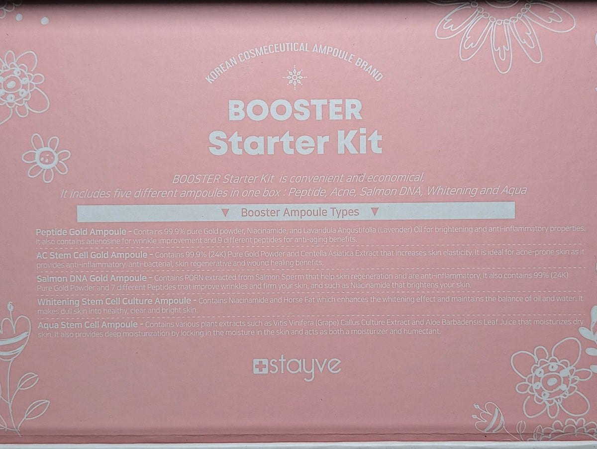Stayve Booster Starter Kit 12x8ml Korean Ampoules - Skin Care Set