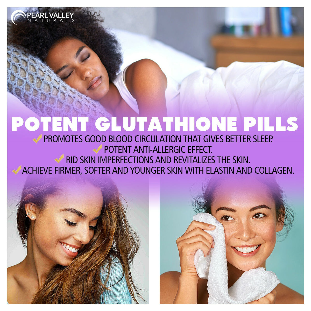 L Glutathione Collagen Skin Whitening Serum for Dark Spots & Acne