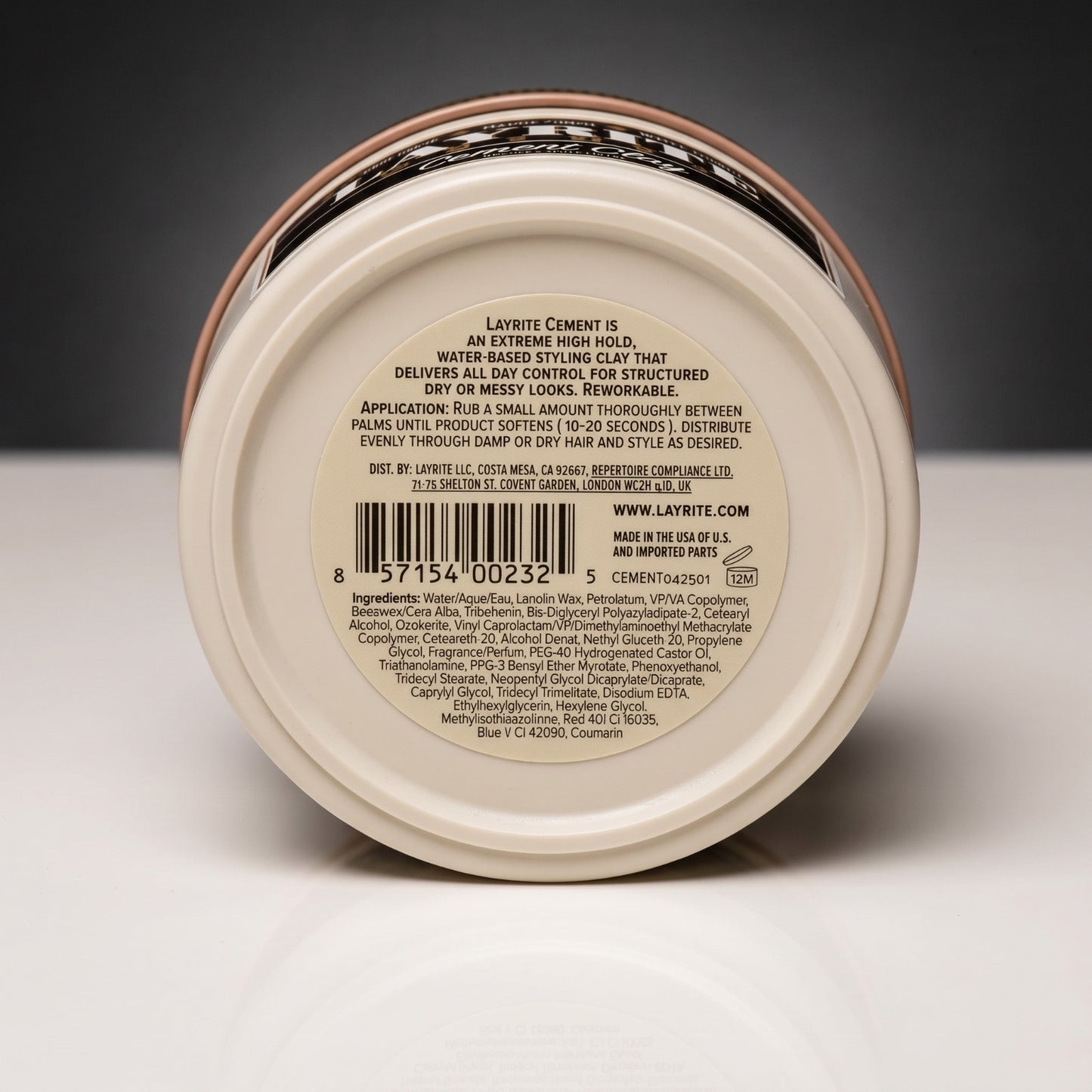 Strong Hold Matte Hair Styling Clay - Water-Based Texturizer for Men