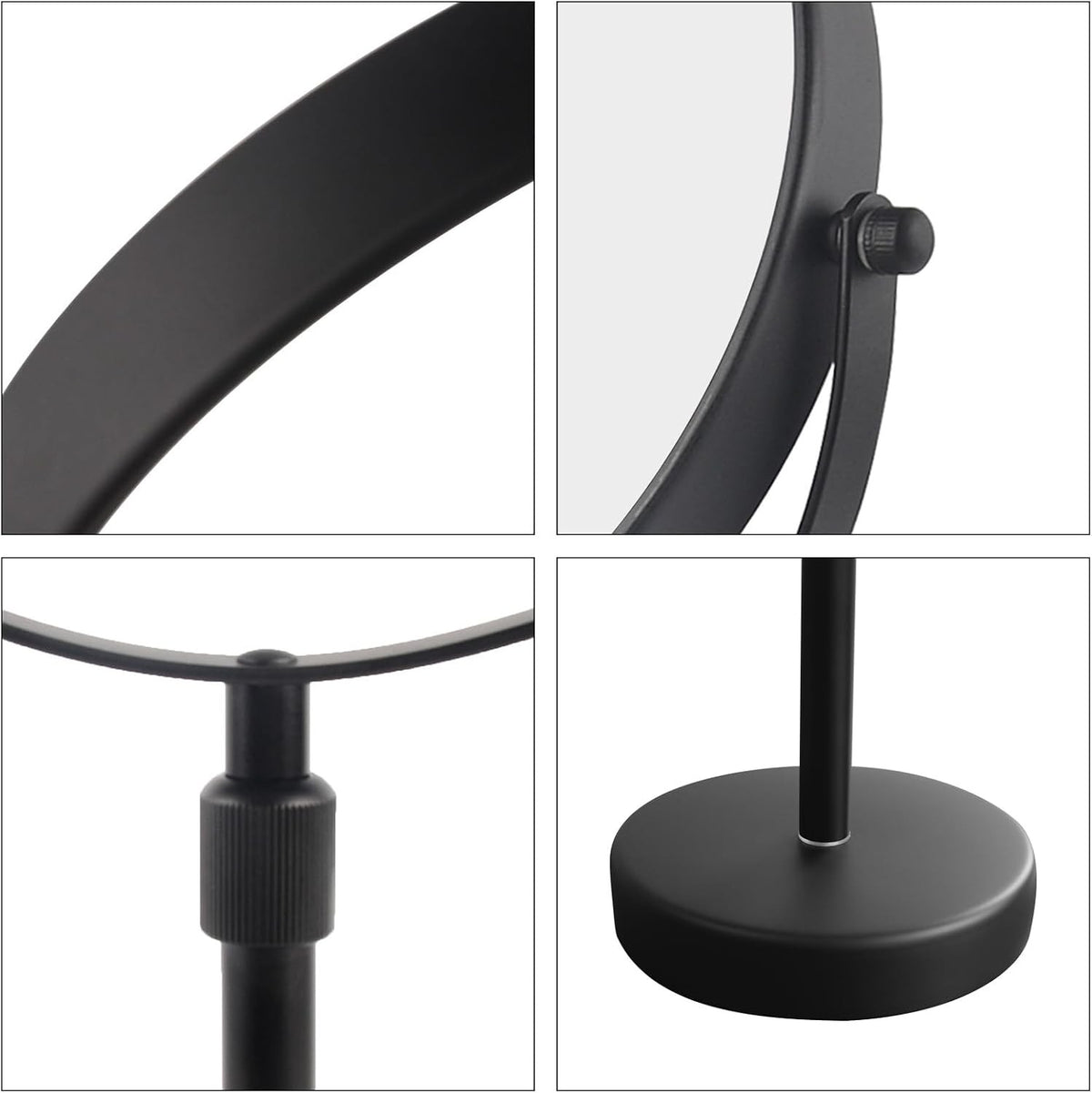 8 Inch 5X Magnified Tabletop Makeup Mirror - Adjustable Height