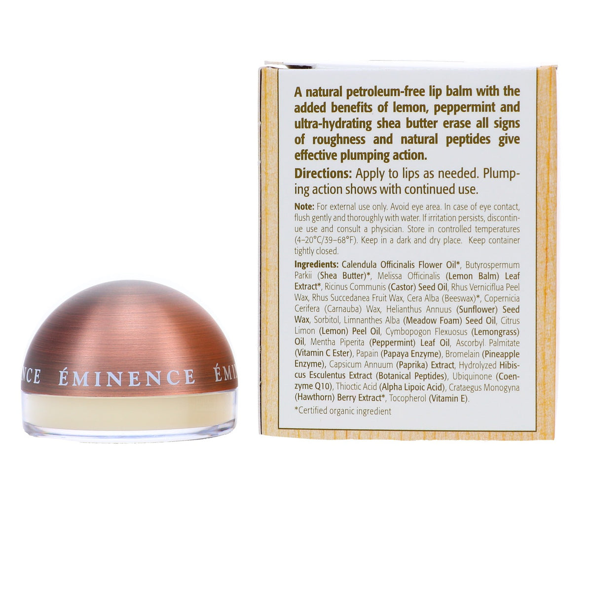 Organic Citrus Lip Balm 0.27 oz - Hydrating Shea & Vitamin Rich