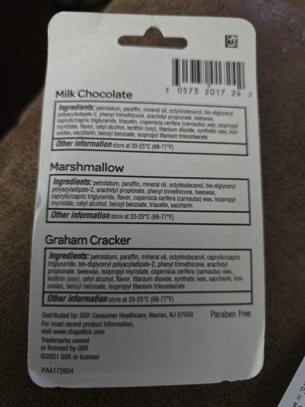 ChapStick S'Mores Lip Balm Set - Graham Cracker, Marshmallow & Milk Chocolate, 3 Count