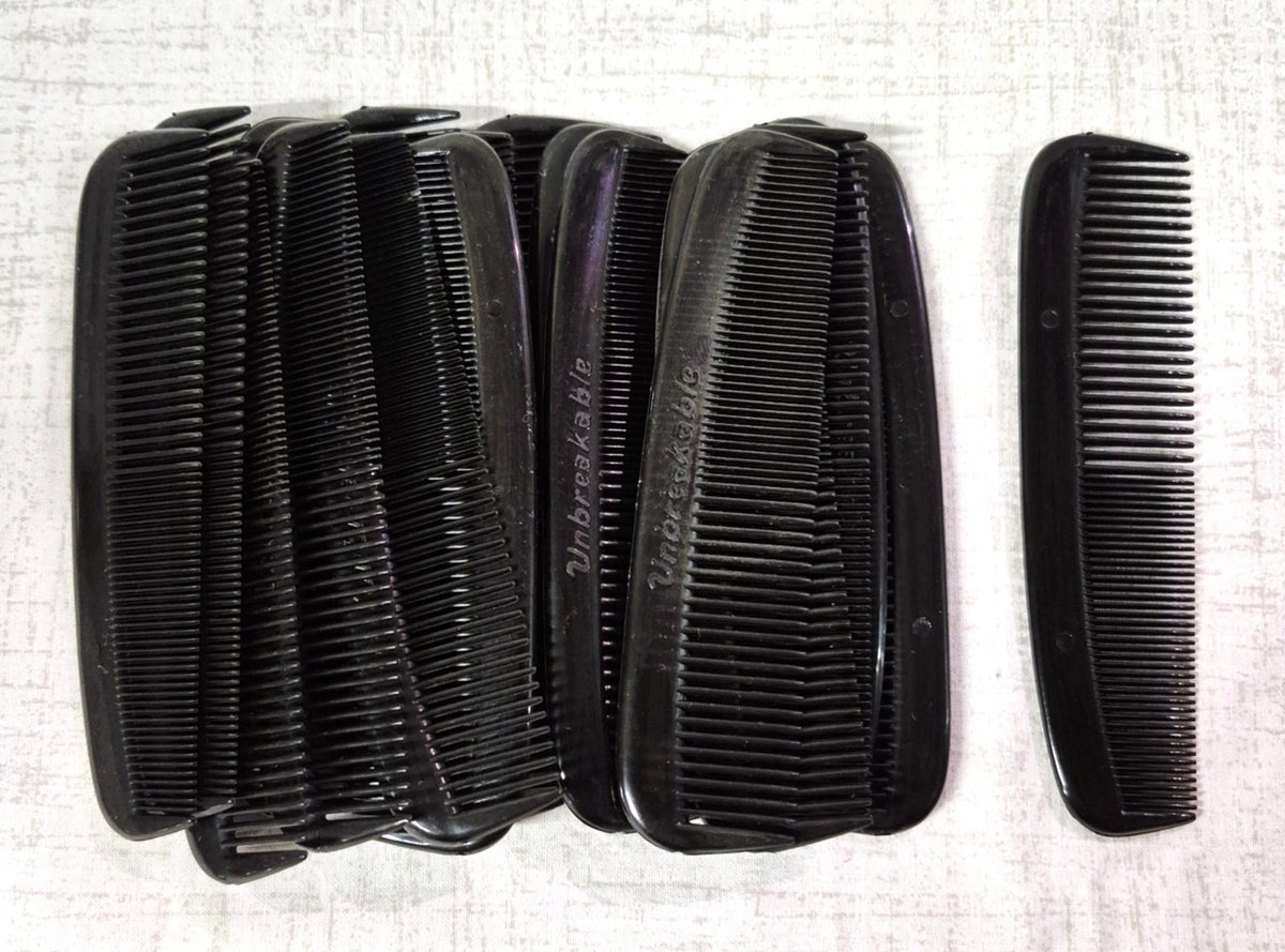 Professional Fine & Wide Tooth Hair Comb Set - 18 Pack, 5 Inch, Made in USA