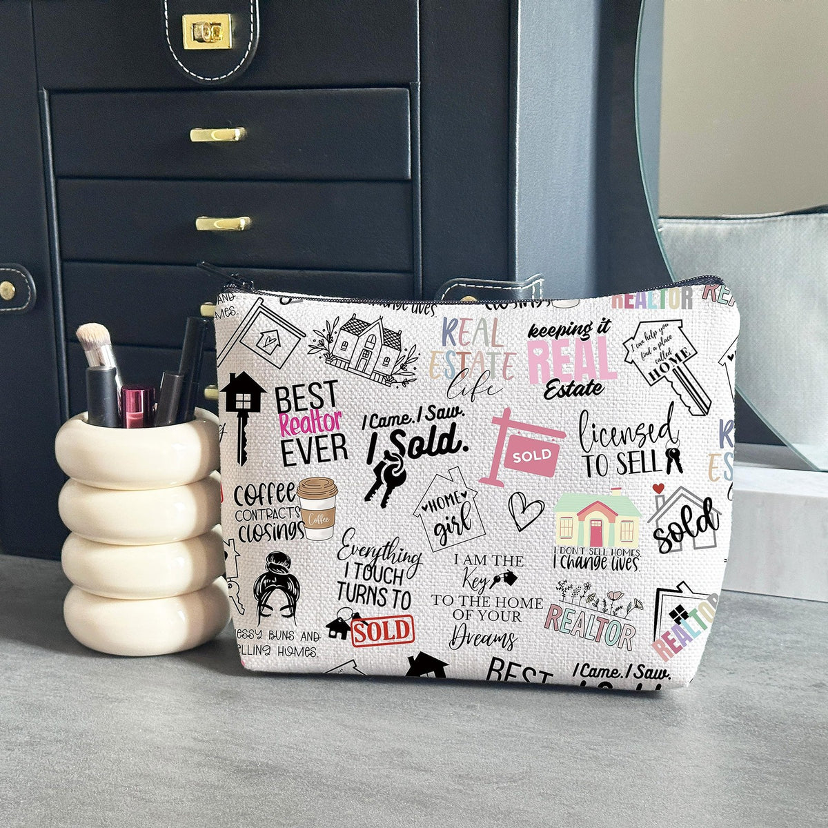 Realtor Gift Sayings Real Estate Quotes Decor - Beige