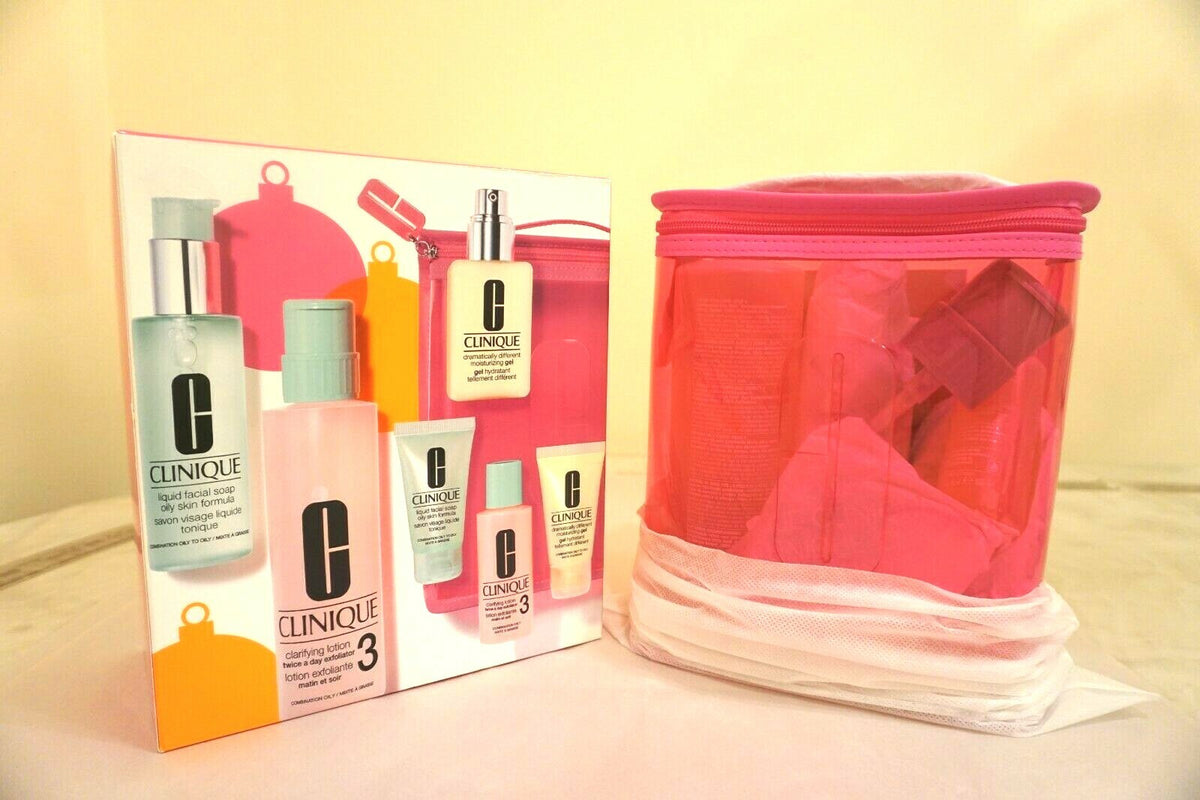 Clinique 3-Step Skin Care Set for Oily & Combination Skin - Full & Travel Sizes