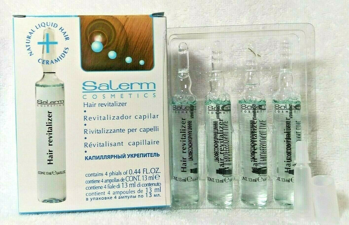 Salerm Hair Revitalizer Treatment - 4 Vials of 13ml for Hair Health