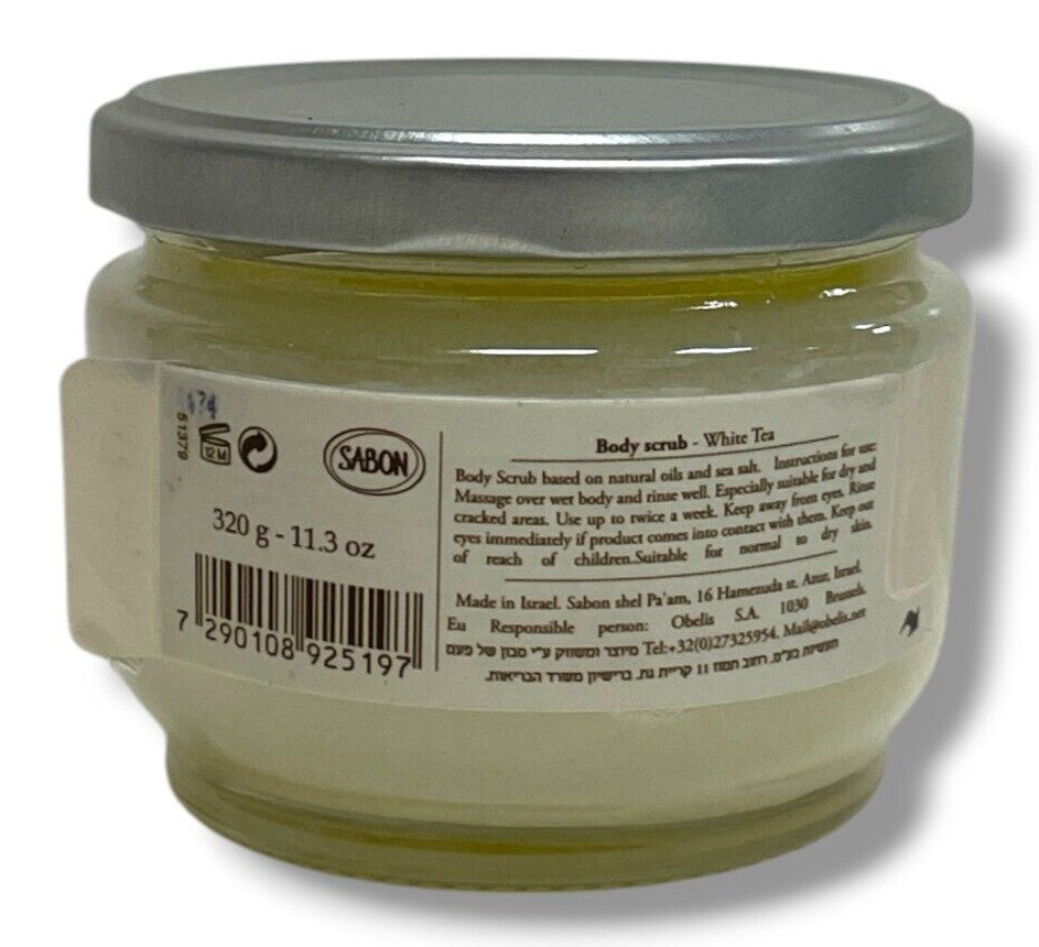 Natural Dead Sea Salt Body Scrub with White Tea - 320g Exfoliating Treatment