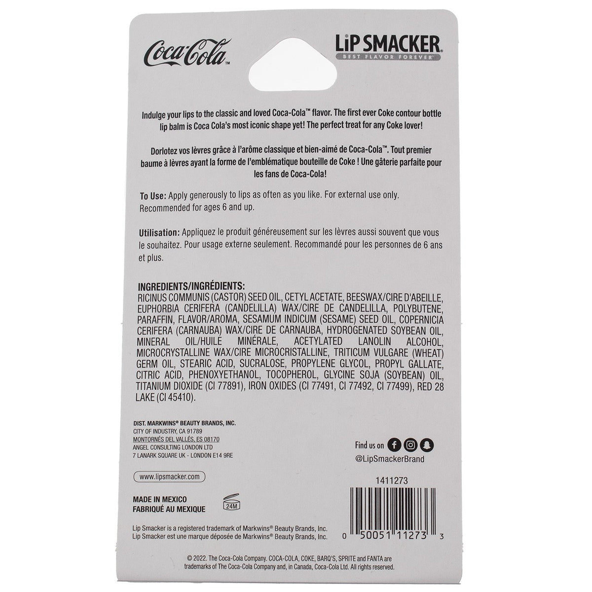 Lip Smacker Coke Lip Balm Set - 5 Flavors Vintage Glass Bottle Design