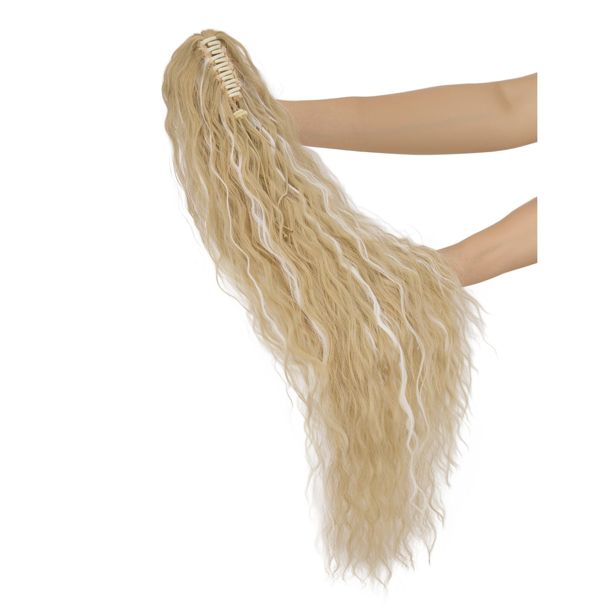 30 Inch Curly Wavy Claw Clip Ponytail Extensions - Natural Look, Easy Style