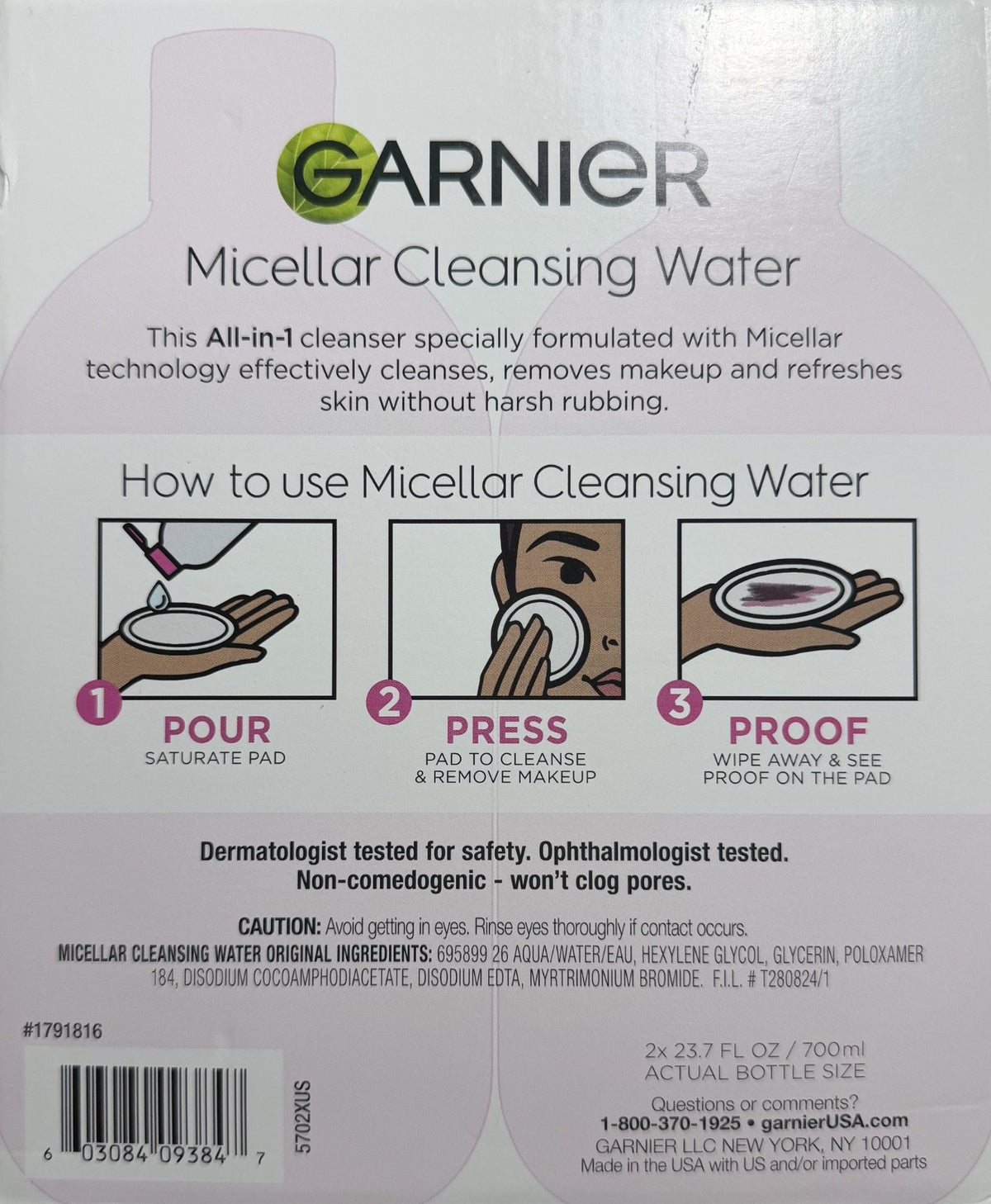 Micellar Water Makeup Remover & Facial Cleanser 23.7 fl oz - 2 Pack