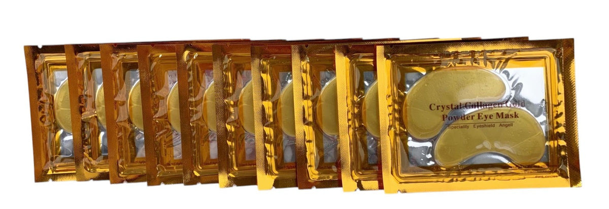 10 Pairs Collagen Gold Eye Masks - Anti-Aging Wrinkle & Dark Circles