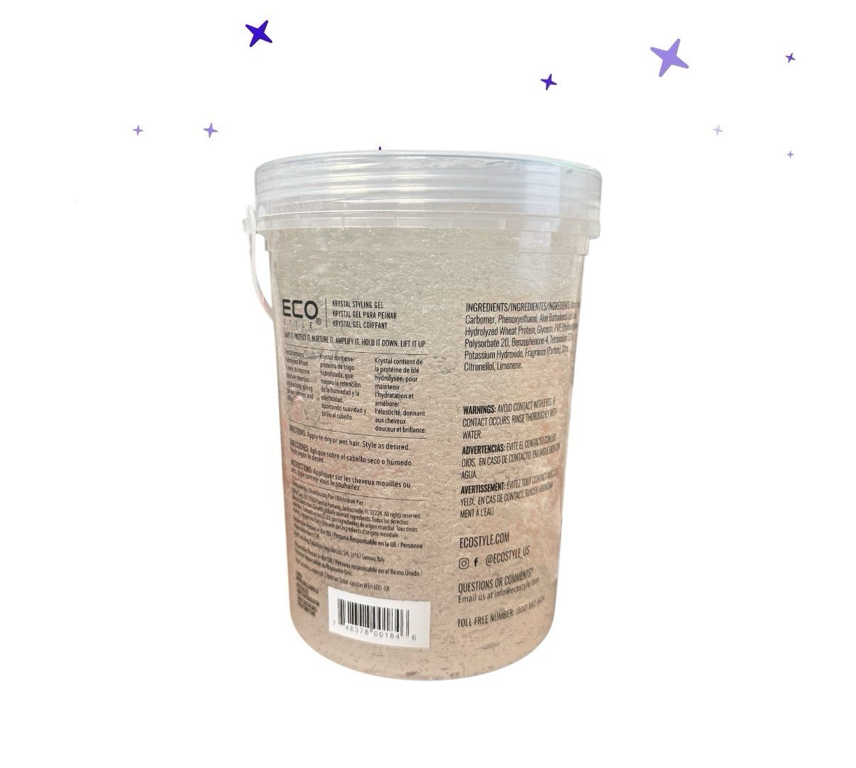 Max Hold Clear Hair Gel - Moisturizing Styling Gel for All Hair Types 2268g