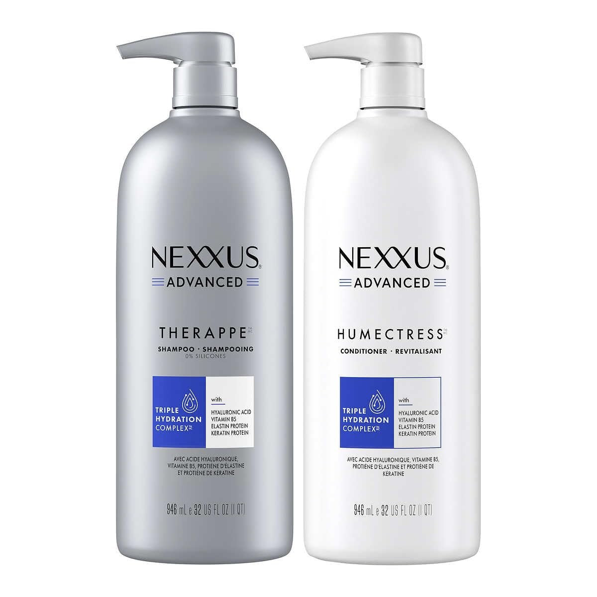 Hydrating Shampoo & Conditioner Set - 32 Fl Oz Pack of 2 for Deep Moisture