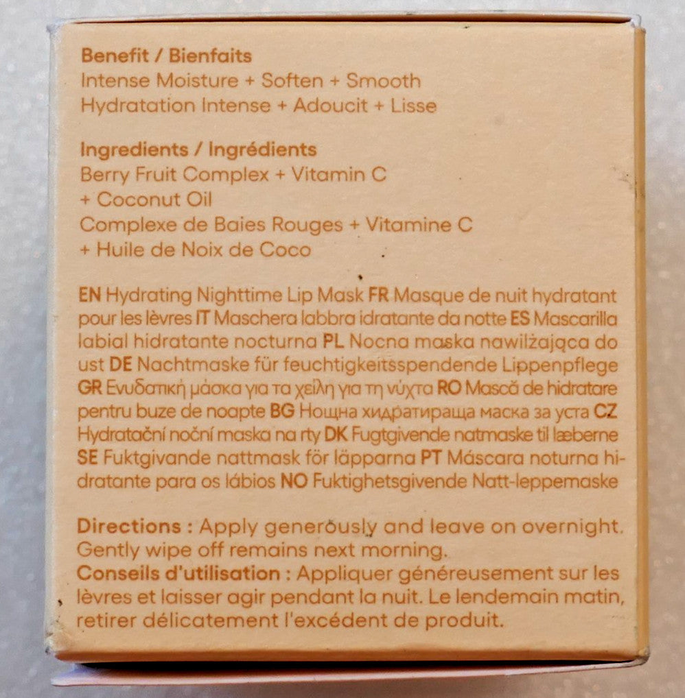 Lip Sleeping Mask Vanilla Nourishing 0.7 Oz - Hydrating Lip Care