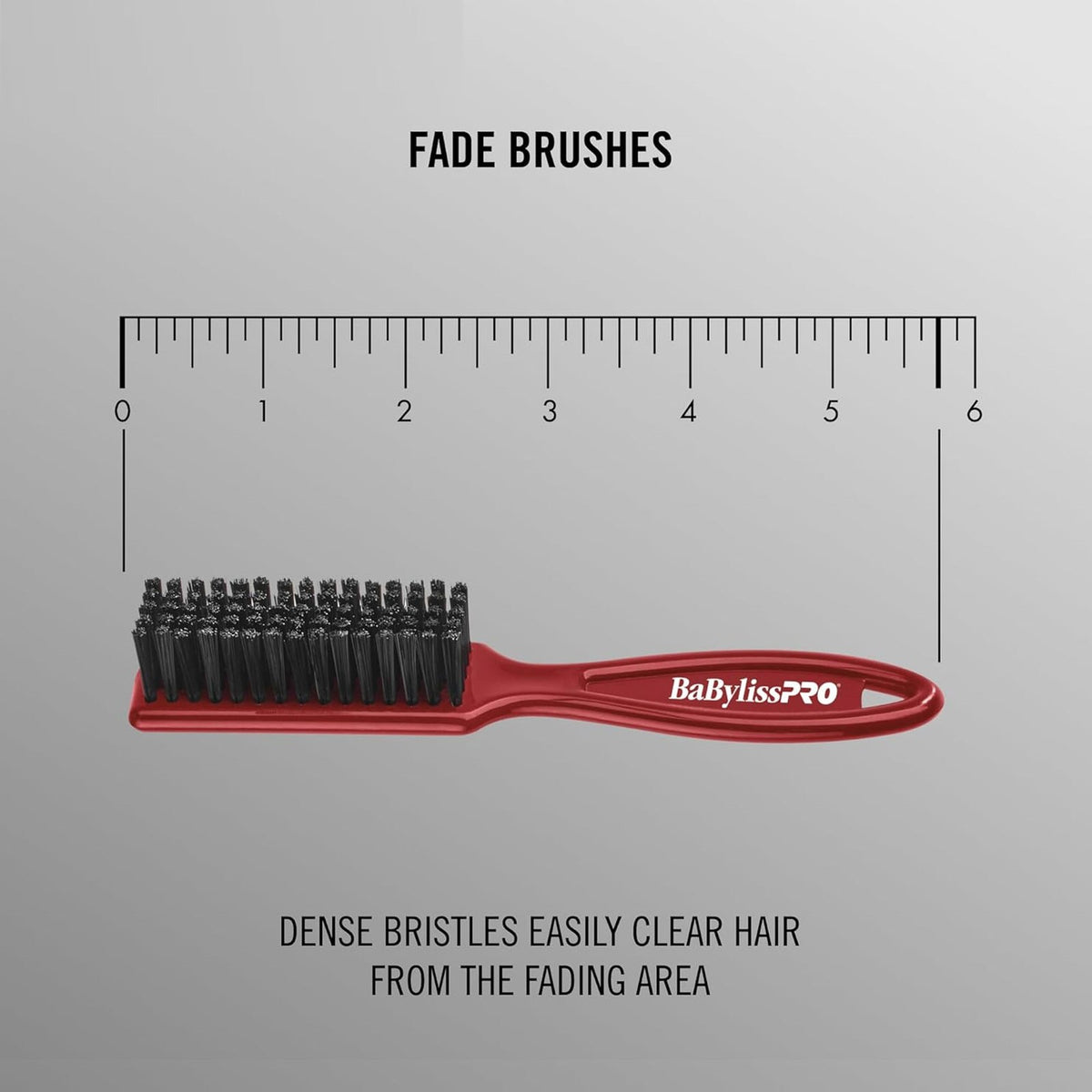 BaByliss Pro Fade Brush - Red Hair Cutting Tool for Barbers & Stylists