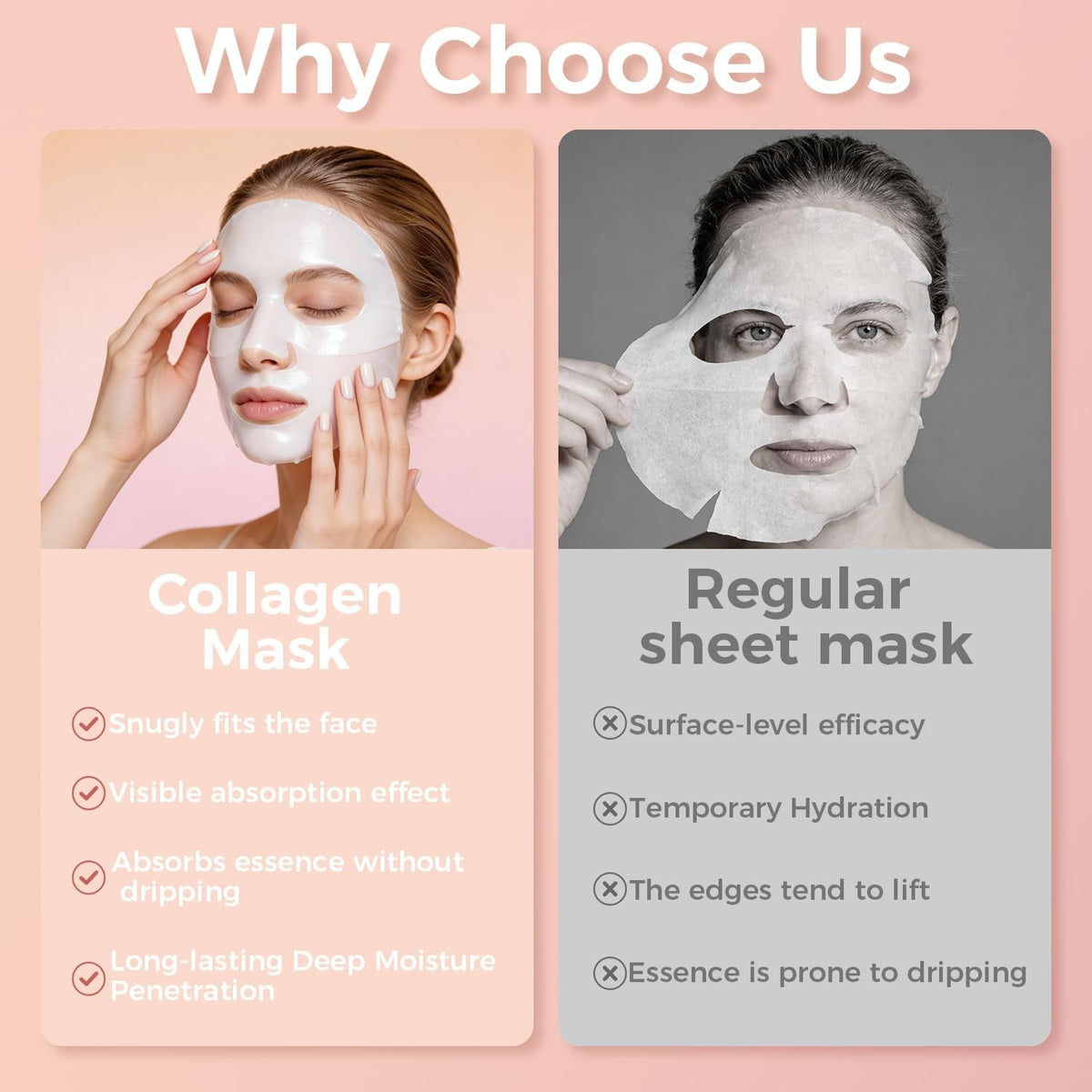 Collagen Face Masks Hydrogel Skincare 5 Pack
