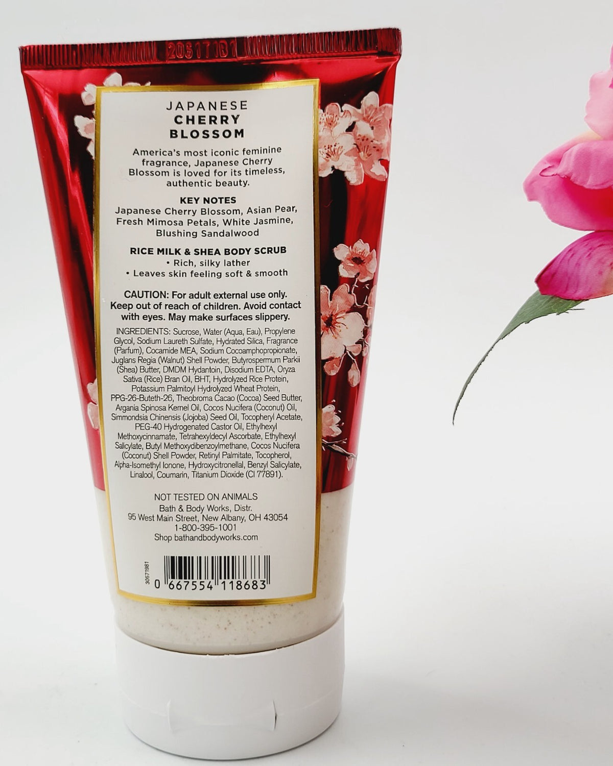Bath & Body Works JAPANESE CHERRY BLOSSOM Rice Milk Shea Scrub Wash 8