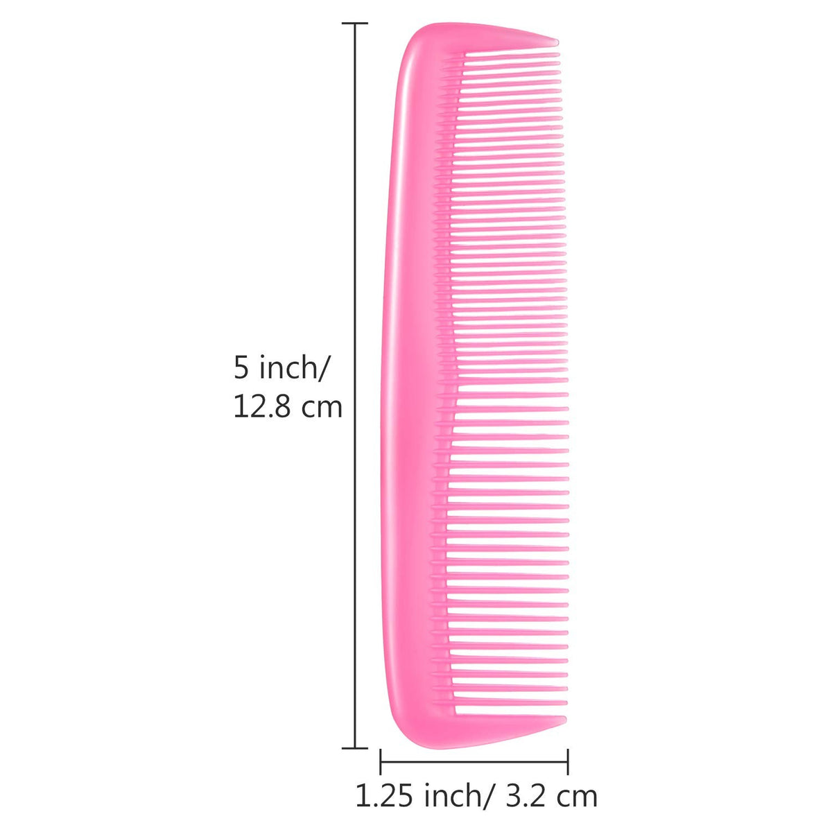 12-Piece Plastic Hair Comb Set for Styling & Grooming - Pocket Size