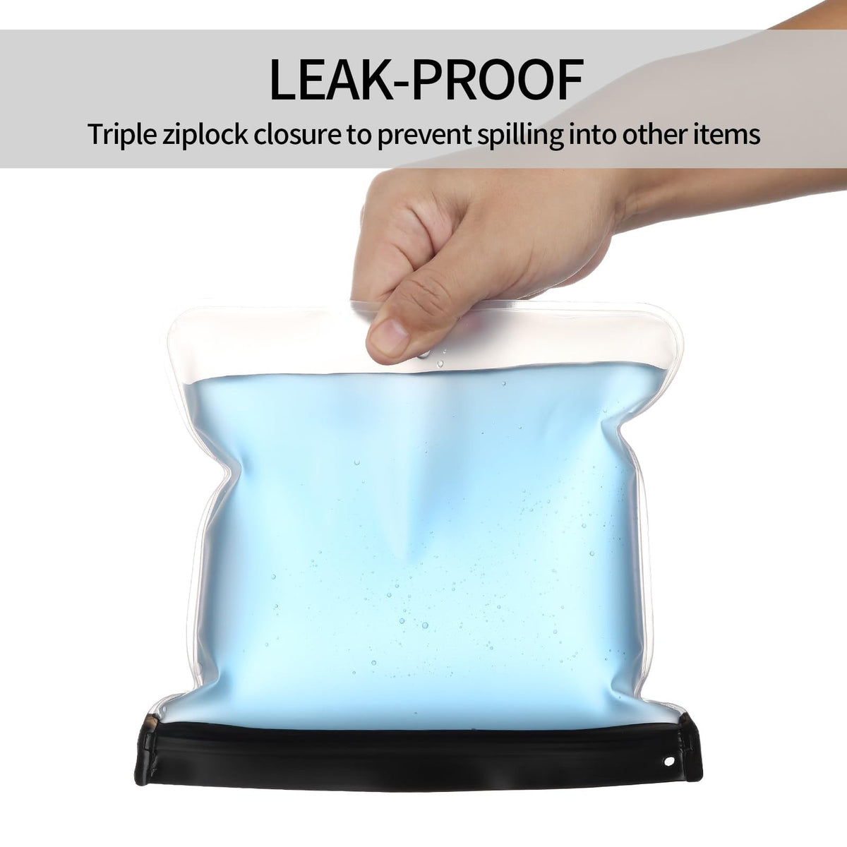 Clear TSA Approved Travel Toiletry Bag - Waterproof, Leakproof Cosmetic Organizer