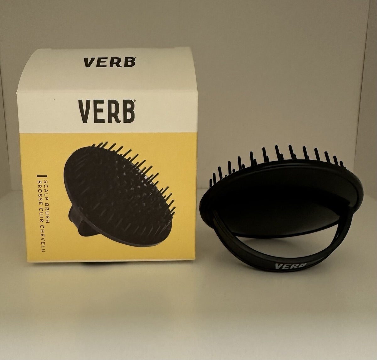Verb Hair Care Scalp Brush - Black, Gentle Scalp Exfoliation Tool