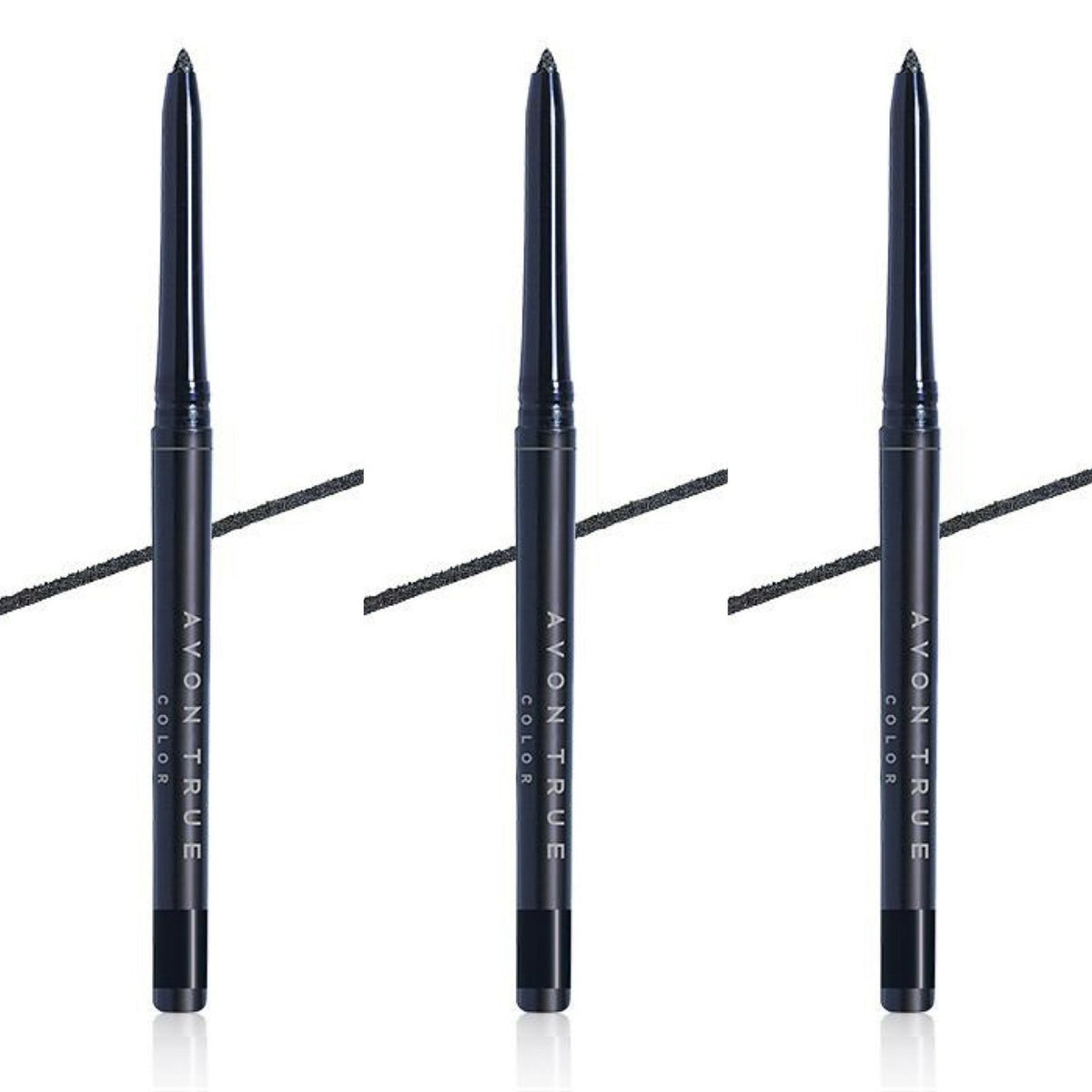 Set of 3 Eyeliner Pencils - Assorted Shades for Eye Makeup