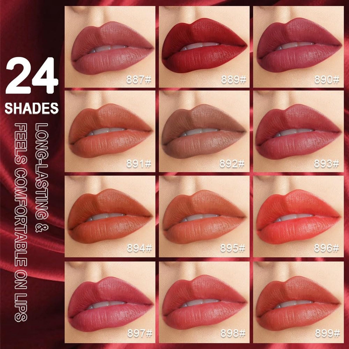 Nude Brown Velvet Matte Lipstick - Long Lasting Waterproof Lipstick for Women