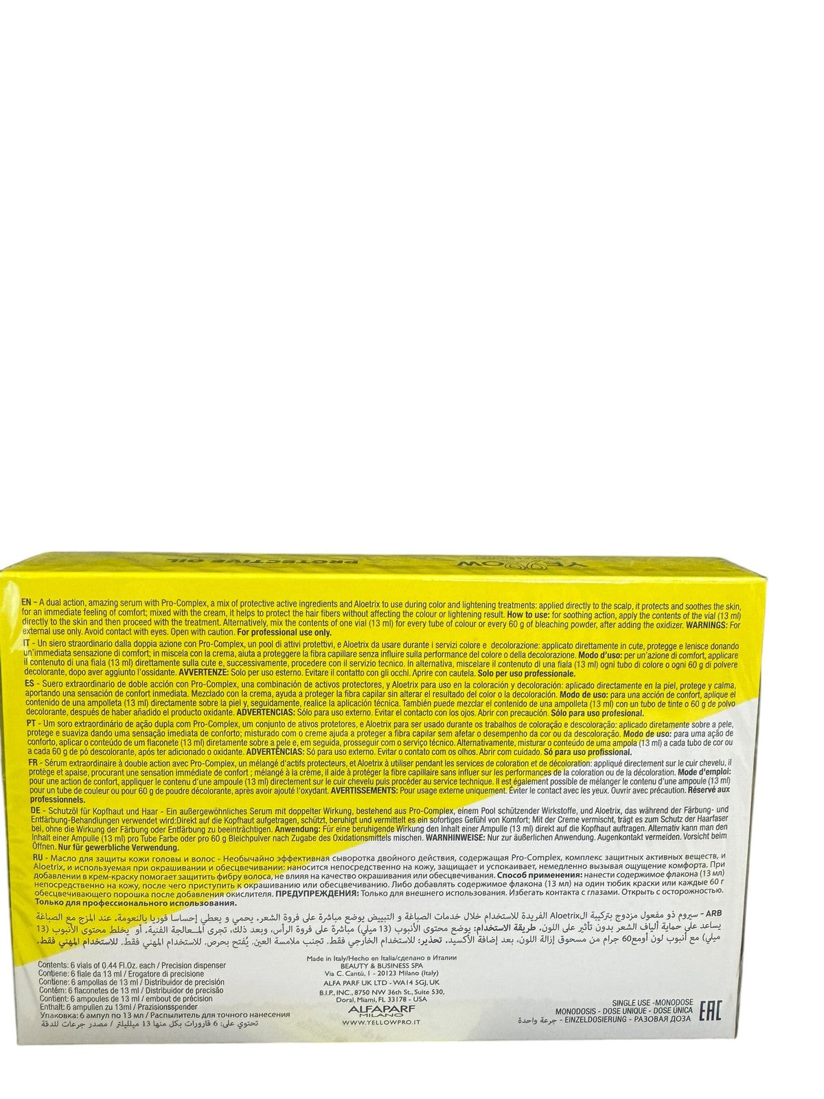 Hair Protective Oil with Pro-Complex & Aloe - 6 Vials, Scalp & Hair Fiber Protection