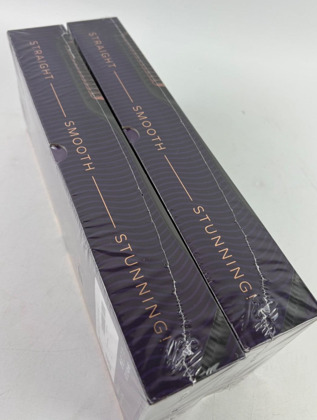 Dual Voltage Hair Straightener Brush 2 Pack Ionic Anti Frizz Flat Iron Comb