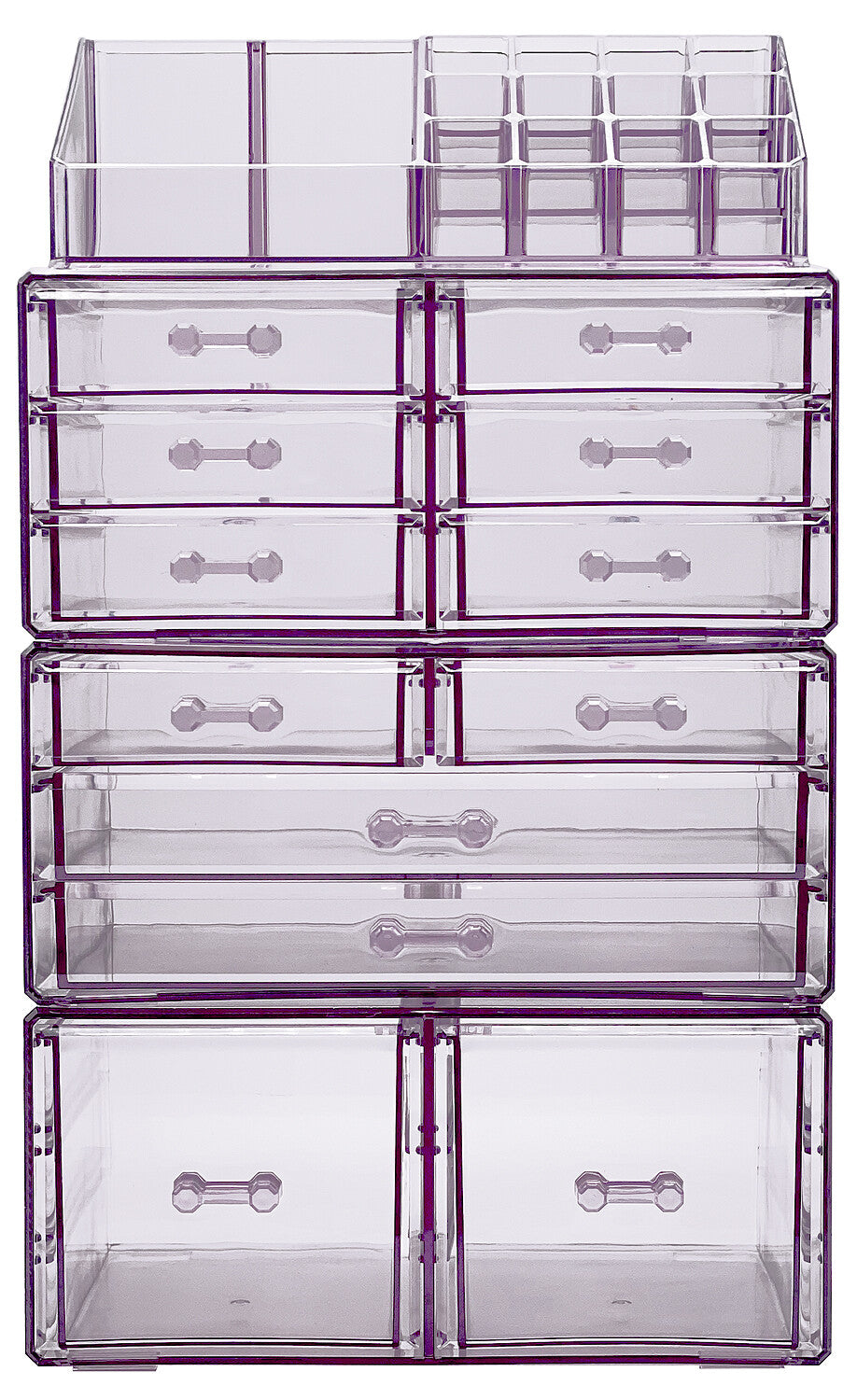 Large Acrylic Makeup Organizer with 12 Drawers & 16 Compartments – Stylish Storage