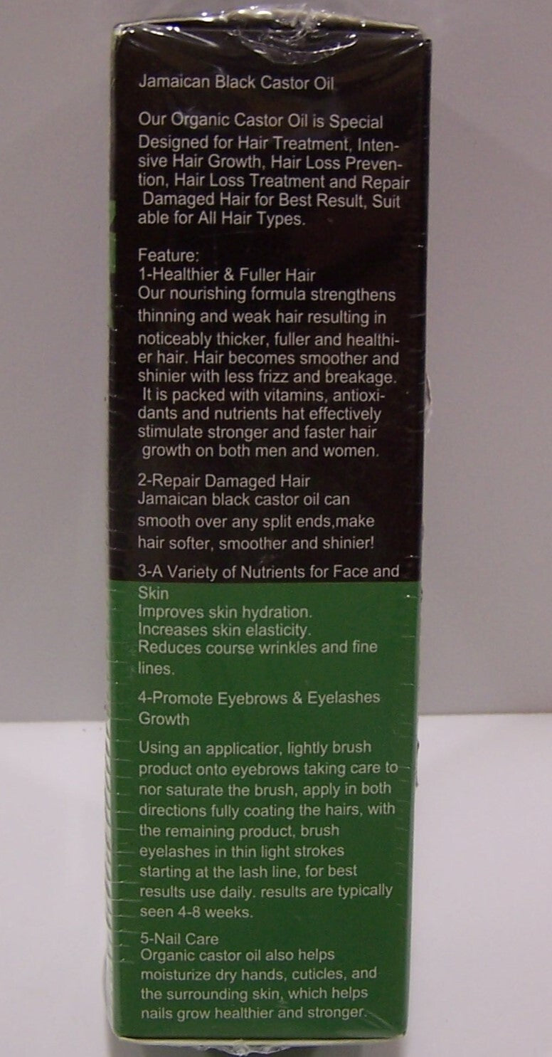 Jamaican Black Castor Oil - Pure Cold Pressed Hair & Skin Oil, 2 Fl oz