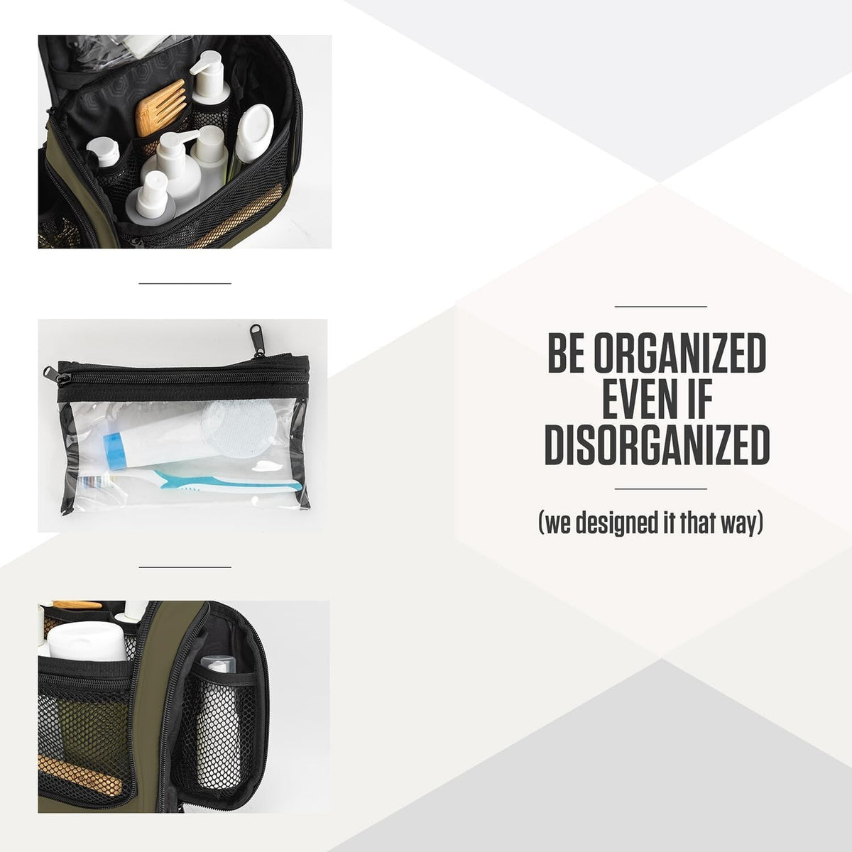 TSA-Friendly Travel Toiletry Bag with Expandable Compartments - Durable & Waterproof