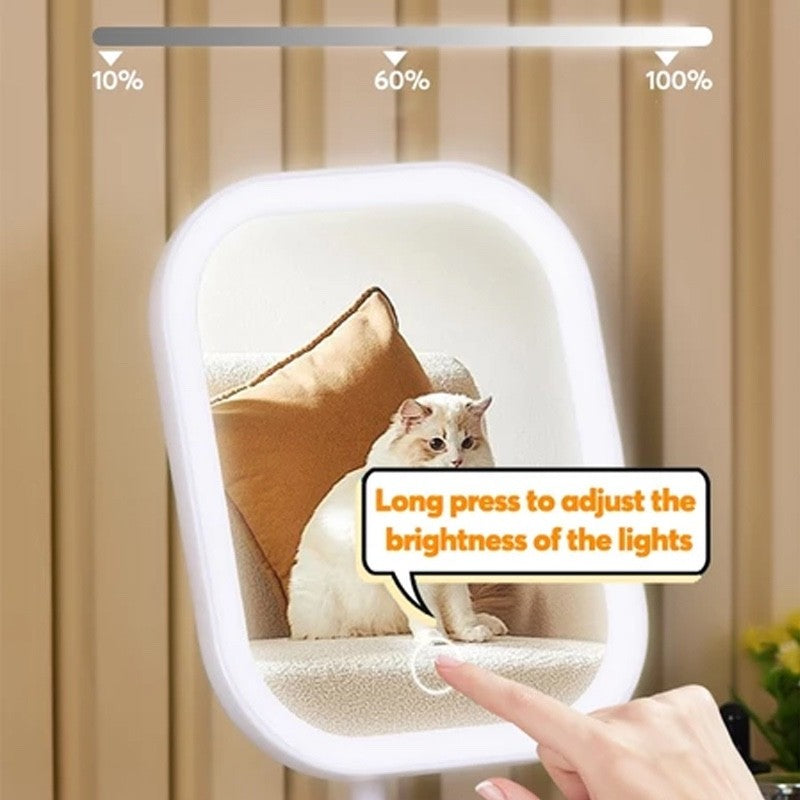 LED Lighted Makeup Mirror with Adjustable Brightness and 270° Rotation