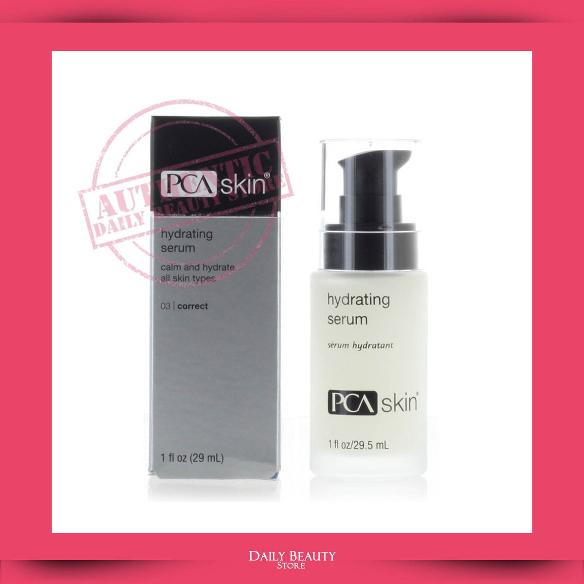 Hydrating Face Serum with Hyaluronic Acid & Antioxidants - 1oz