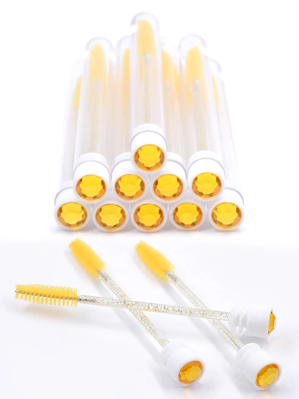 10Pcs Reusable Eyelash Brush & Mascara Wand Set for Lash Extension & Makeup