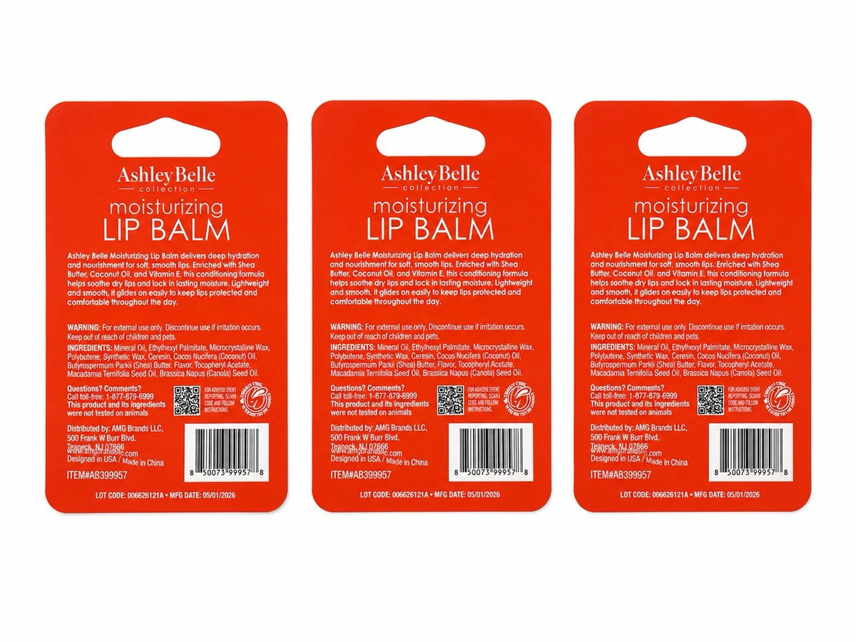 Moisturizing Lip Balm Set with Strawberry Cream - Hydrating Shea & Vitamin E