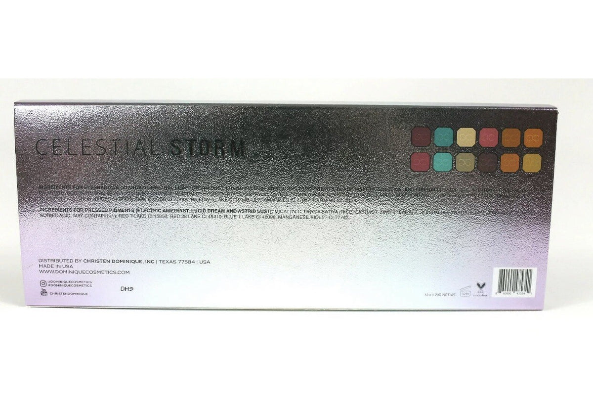 12-Shade Eyeshadow Palette with Colorful and Metallic Shades - New