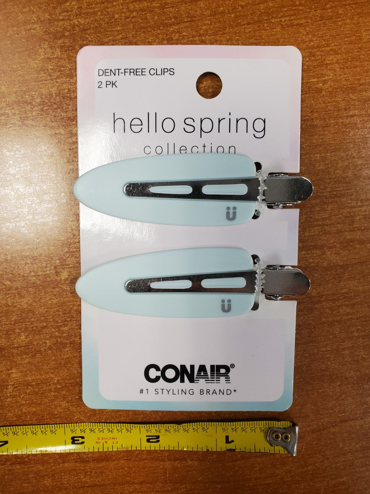 8 Packs of 2: Scunci Dent Free Clips Pastel Blue Spring Collection
