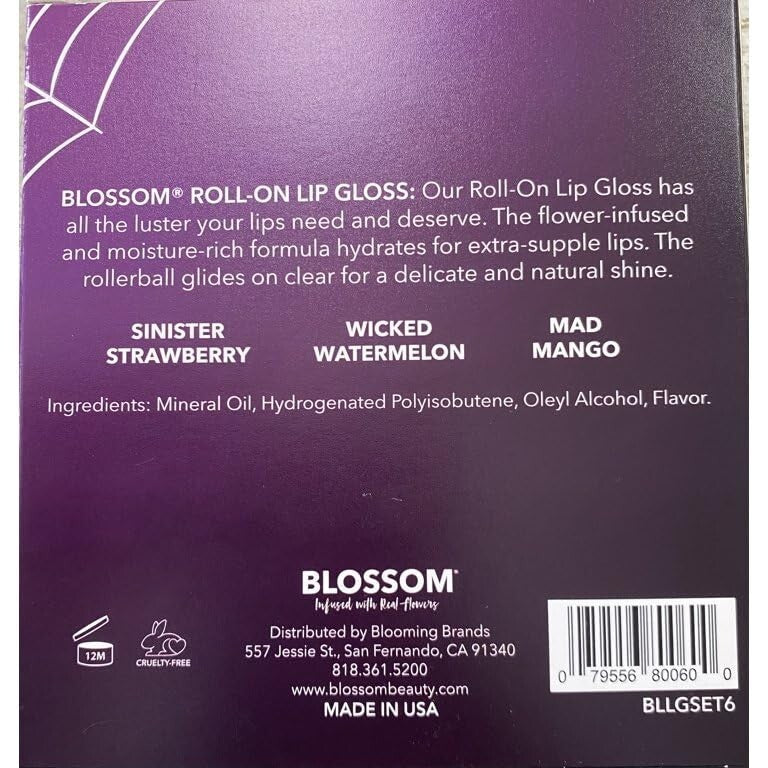 Fruit Scented Lip Gloss Set - Vegan, Long-Lasting Shine, 3 Flavors