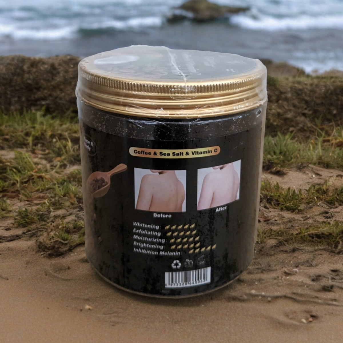 Coffee Coconut Salt Body & Face Exfoliating Scrub for Brightening & Moisturizing