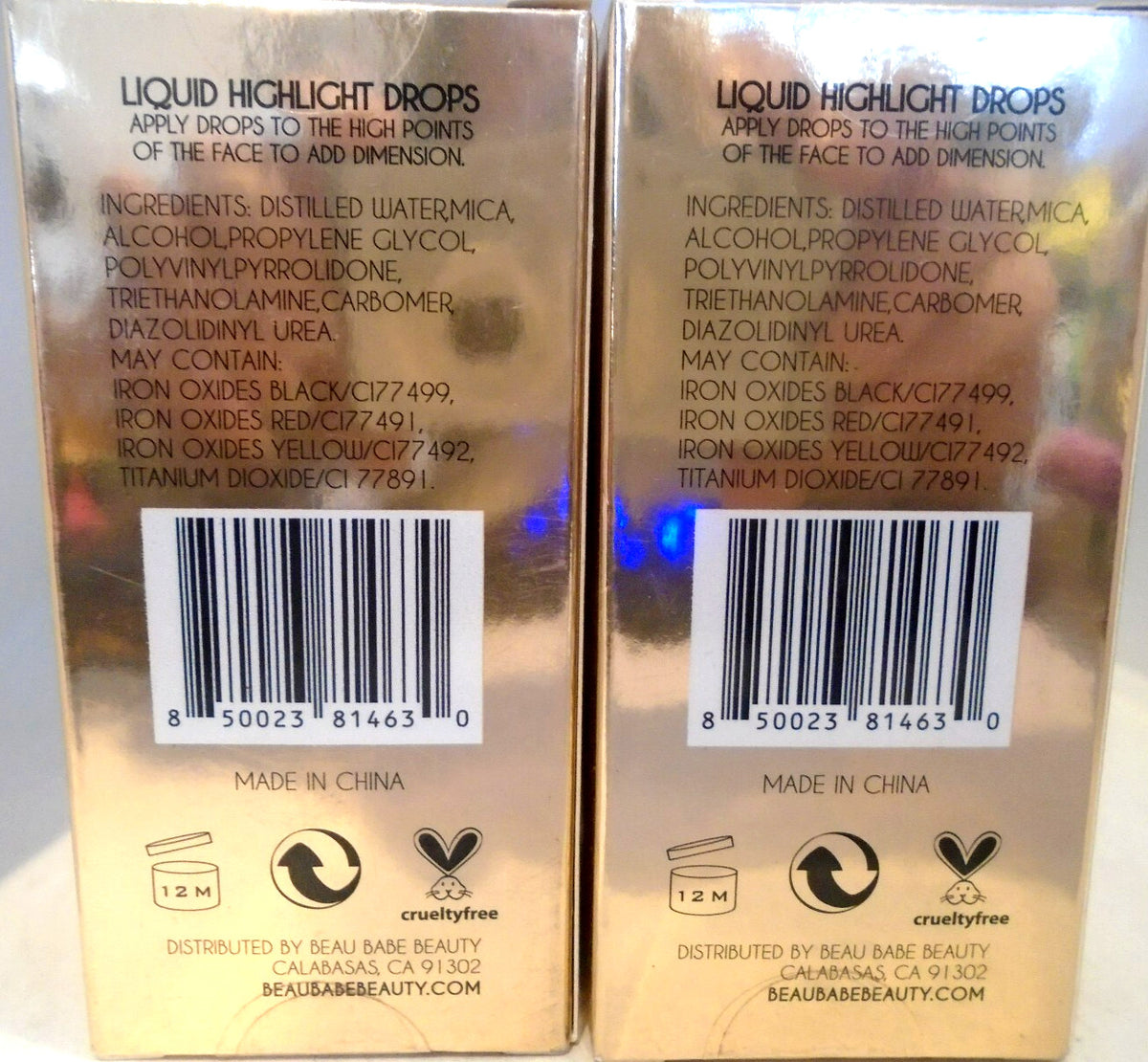 Liquid Highlighter Drops Champagne - 2 Pack, Flawless Glow Makeup