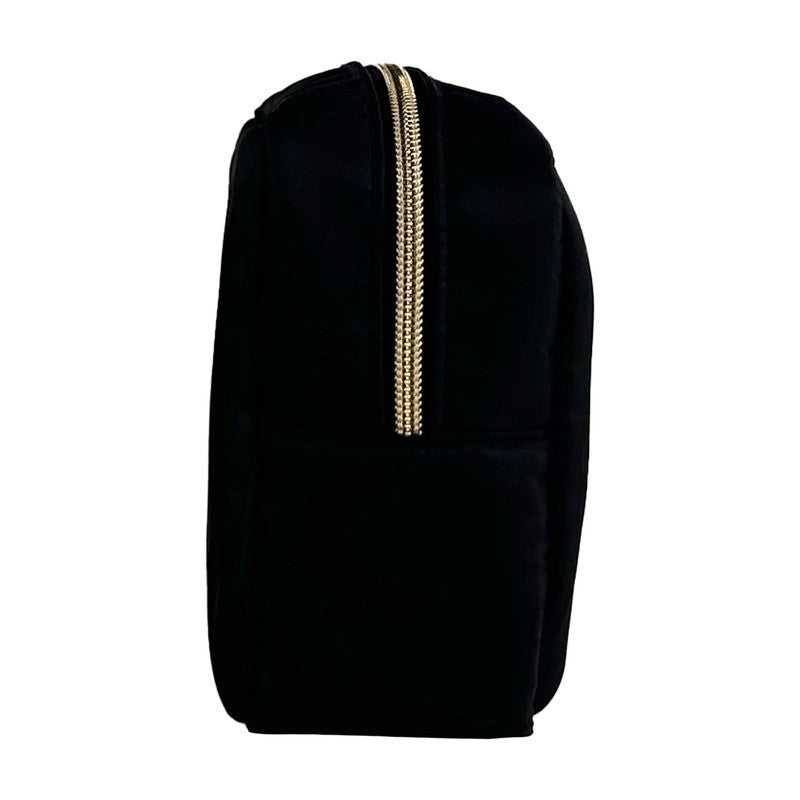 Medium Black Zippered Nylon Storage Bag - Customizable Organizer