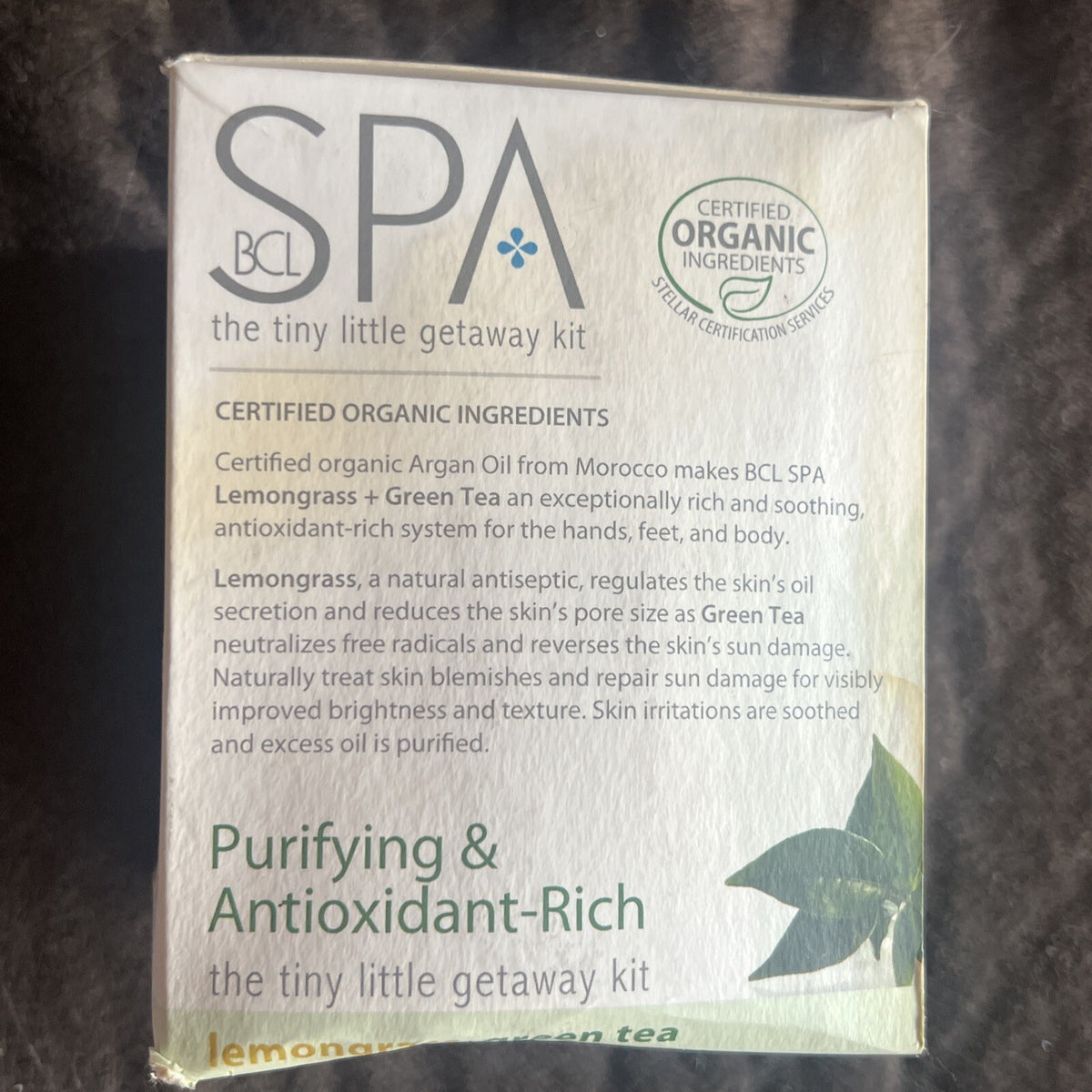 BCL SPA Getaway Kit Sugar Scrub & Massage Cream Lemongrass Green Tea