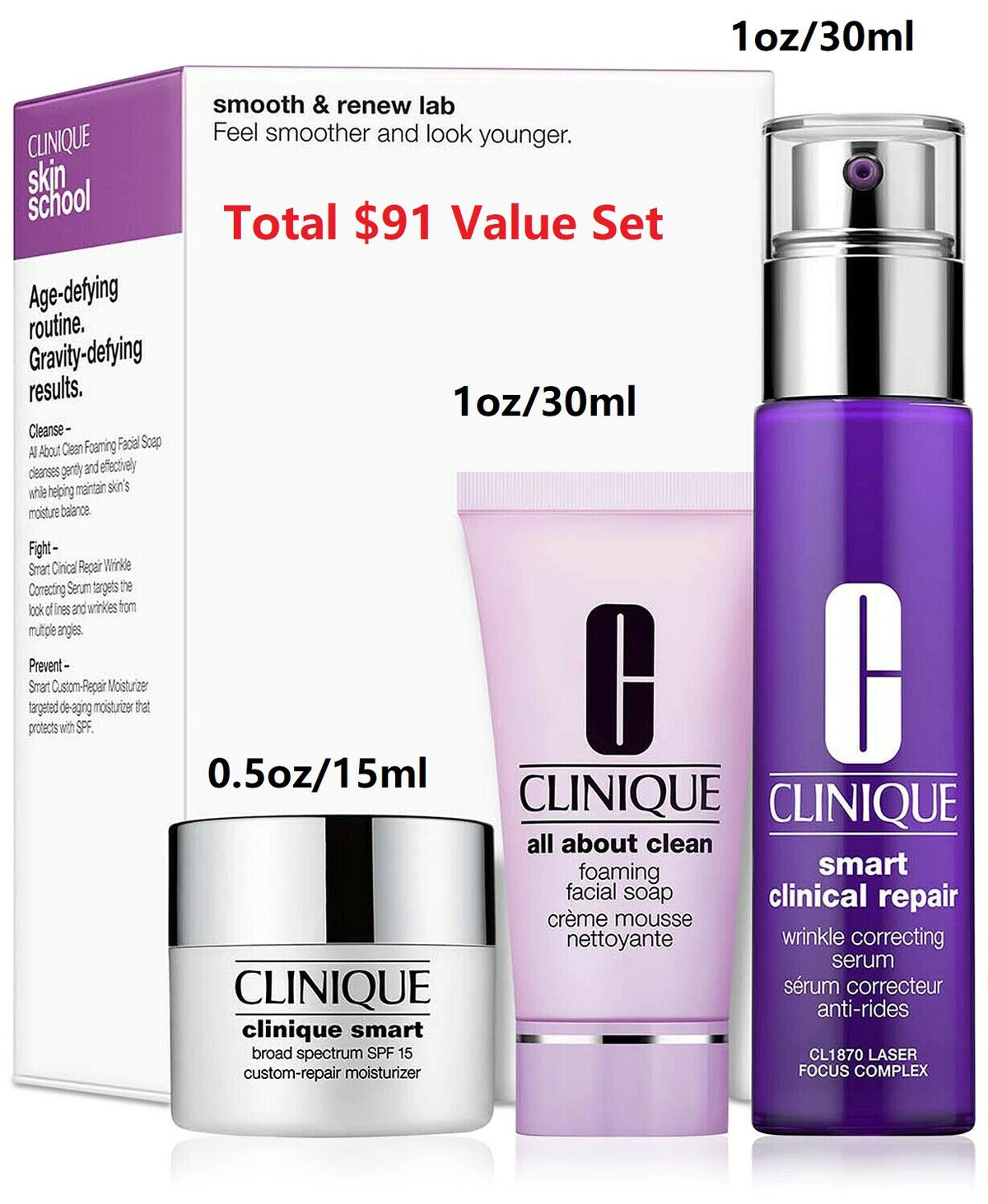 Clinique Smart Clinical Repair Wrinkle Correcting Serum - Anti-Aging Face Treatment