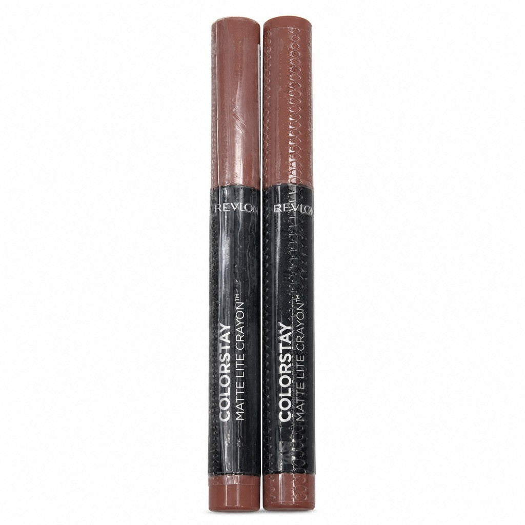 Revlon ColorStay Matte Lite Crayon Lipstick 001 Tread Lightly 2-Pack
