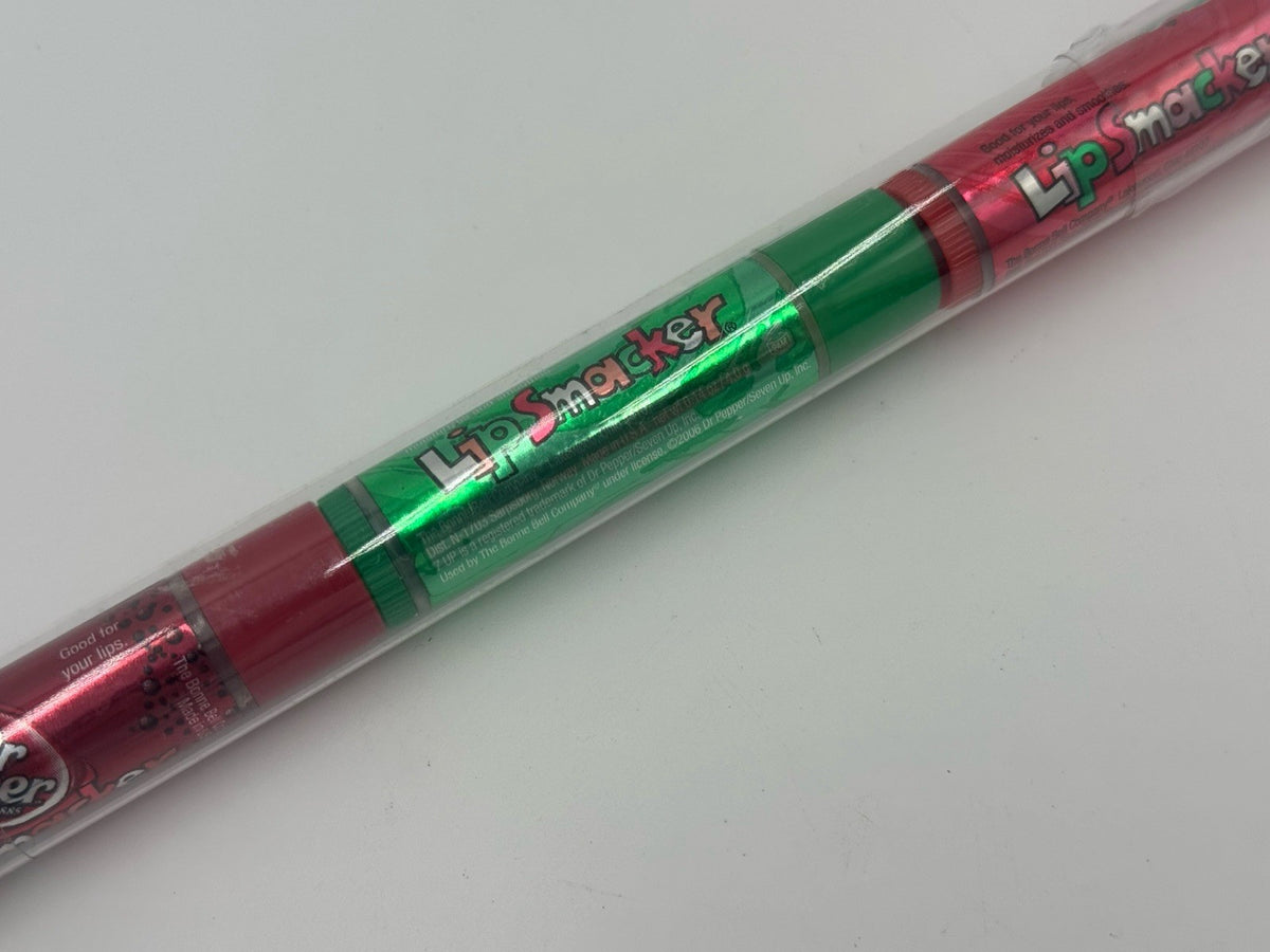 Vintage 2003 Lip Smacker Lip Balm Set with Keychain - Dr Pepper, 7 Up & Cherry