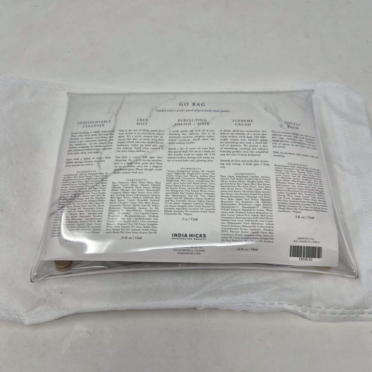 Indiana Hicks Unexpected Beauty Go Bag Skincare Kit - Travel-Friendly