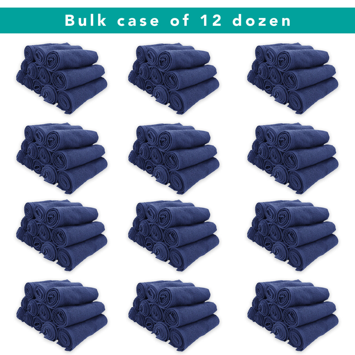 Bleach Safe Salon Towels, 16" x 28", 12 Pack, 100% Cotton