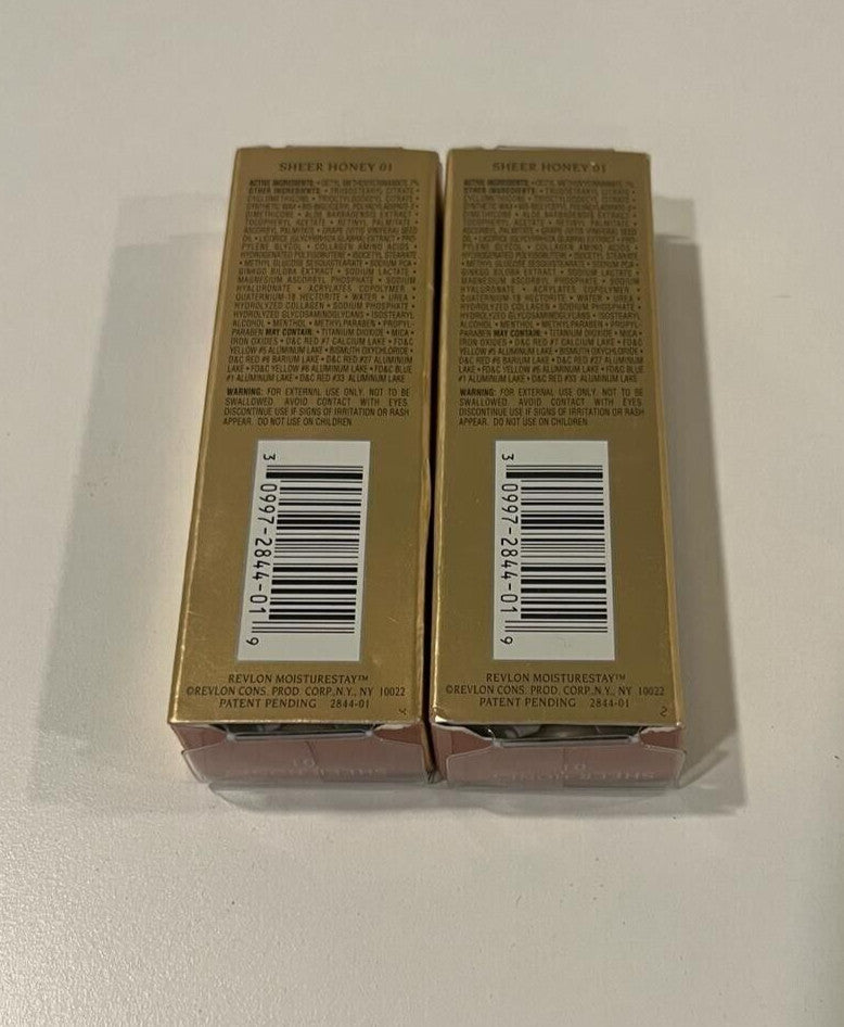 Revlon Moisture Stay Protective Lip Tint SPF 25 - Sheer Honey, 2 Pack